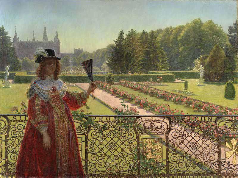Kristian Zahrtmann Leonora Christina in the garden of Frederiksborg Palace. Germany oil painting art